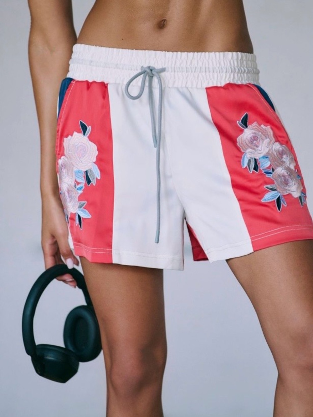 NWT!  Free People Movement in The Ring Shorts Embroidered Ballet Slipper Combo L